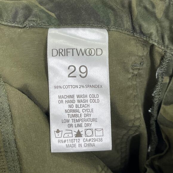 Driftwood Tabitha Camouflage Straight Leg Pant 29 Floral Embroidered Cropped - Picture 6 of 8